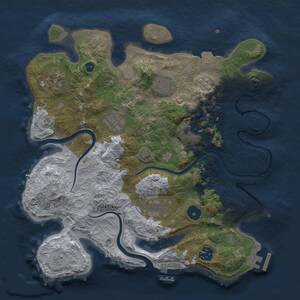 Thumbnail Rust Map: Procedural Map, Size: 3250, Seed: 1376805274, 13 Monuments
