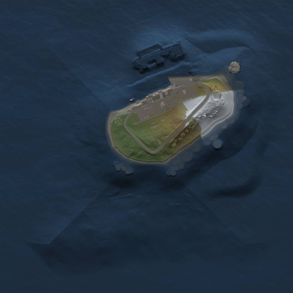 Rust Map: Procedural Map, Size: 1000, Seed: 1040552614, 2 Monuments