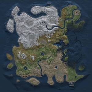Thumbnail Rust Map: Procedural Map, Size: 4000, Seed: 997966624, 16 Monuments