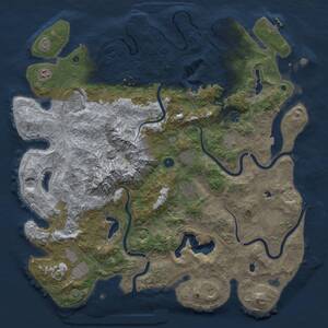 Thumbnail Rust Map: Procedural Map, Size: 5000, Seed: 13246622, 17 Monuments