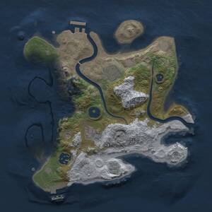 Thumbnail Rust Map: Procedural Map, Size: 2750, Seed: 601696587, 9 Monuments