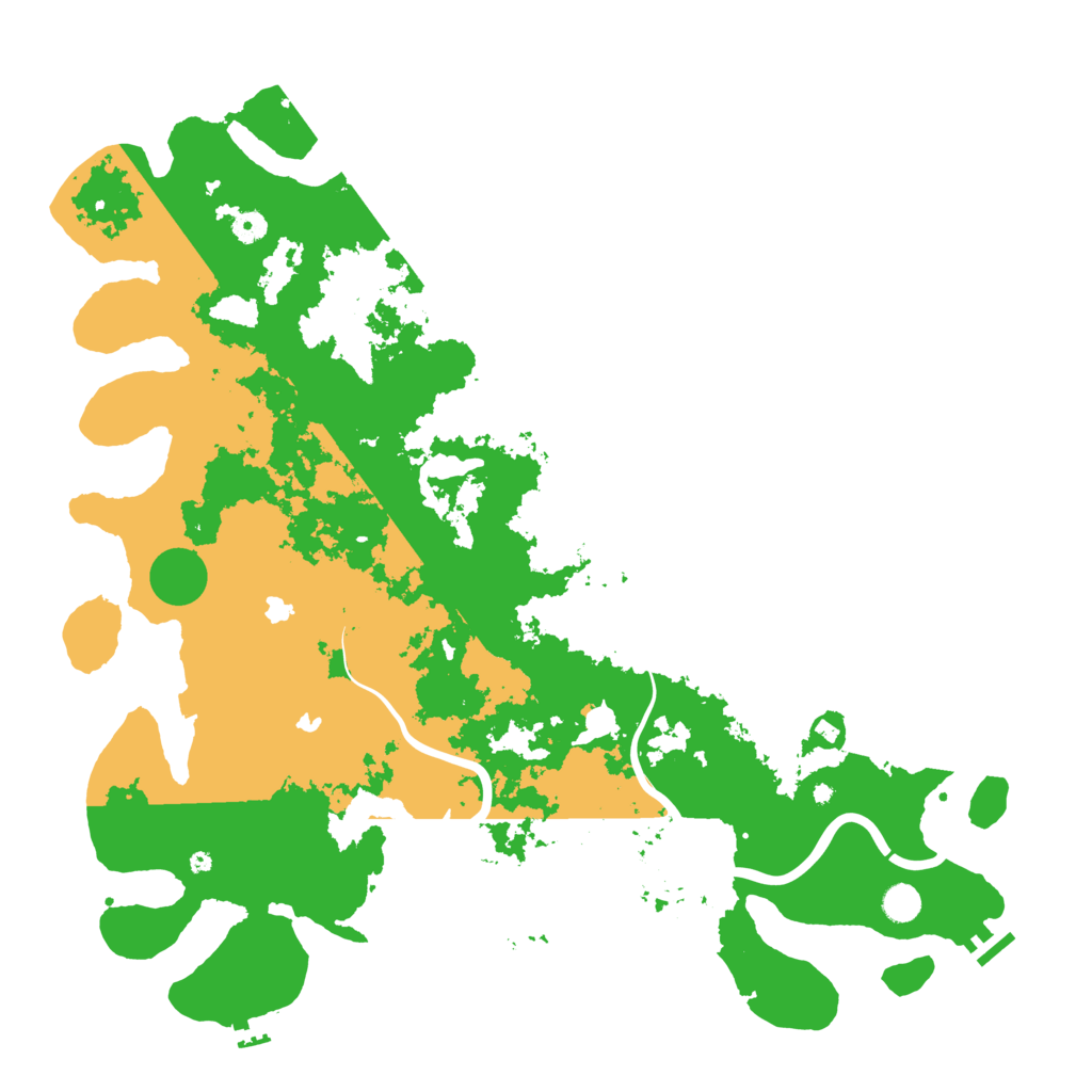Biome Rust Map: Procedural Map, Size: 5000, Seed: 69666