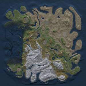 Thumbnail Rust Map: Procedural Map, Size: 4650, Seed: 1977704999, 16 Monuments