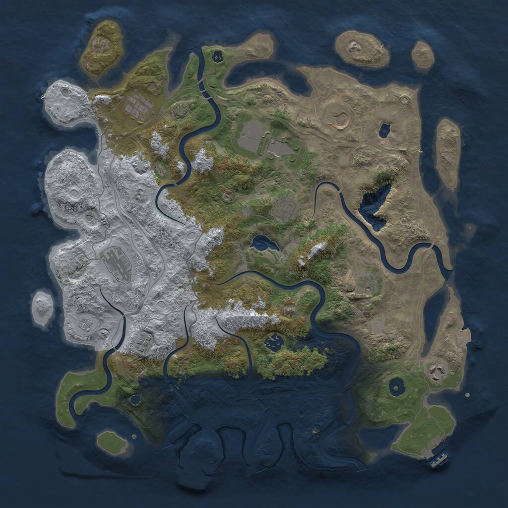 Rust Map: Procedural Map, Size: 4350, Seed: 30102025, 15 Monuments