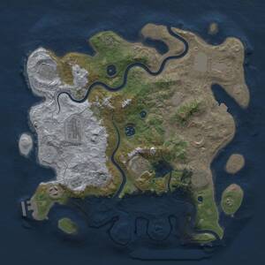 Thumbnail Rust Map: Procedural Map, Size: 3750, Seed: 30102025, 14 Monuments