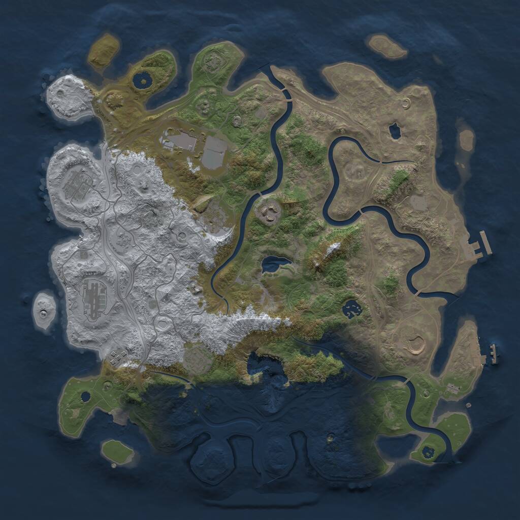Rust Map: Procedural Map, Size: 4250, Seed: 30102025, 15 Monuments