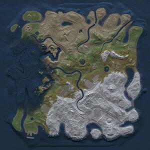 Thumbnail Rust Map: Procedural Map, Size: 4256, Seed: 11600611, 15 Monuments