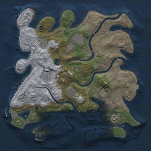 Thumbnail Rust Map: Procedural Map, Size: 3500, Seed: 24294, 15 Monuments