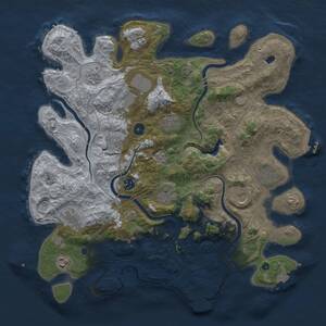 Thumbnail Rust Map: Procedural Map, Size: 4250, Seed: 1832599425, 17 Monuments