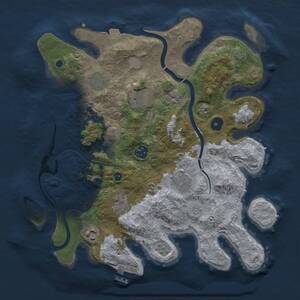 Thumbnail Rust Map: Procedural Map, Size: 3500, Seed: 681796, 13 Monuments