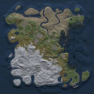 Thumbnail Rust Map: Procedural Map, Size: 3900, Seed: 22710065, 14 Monuments