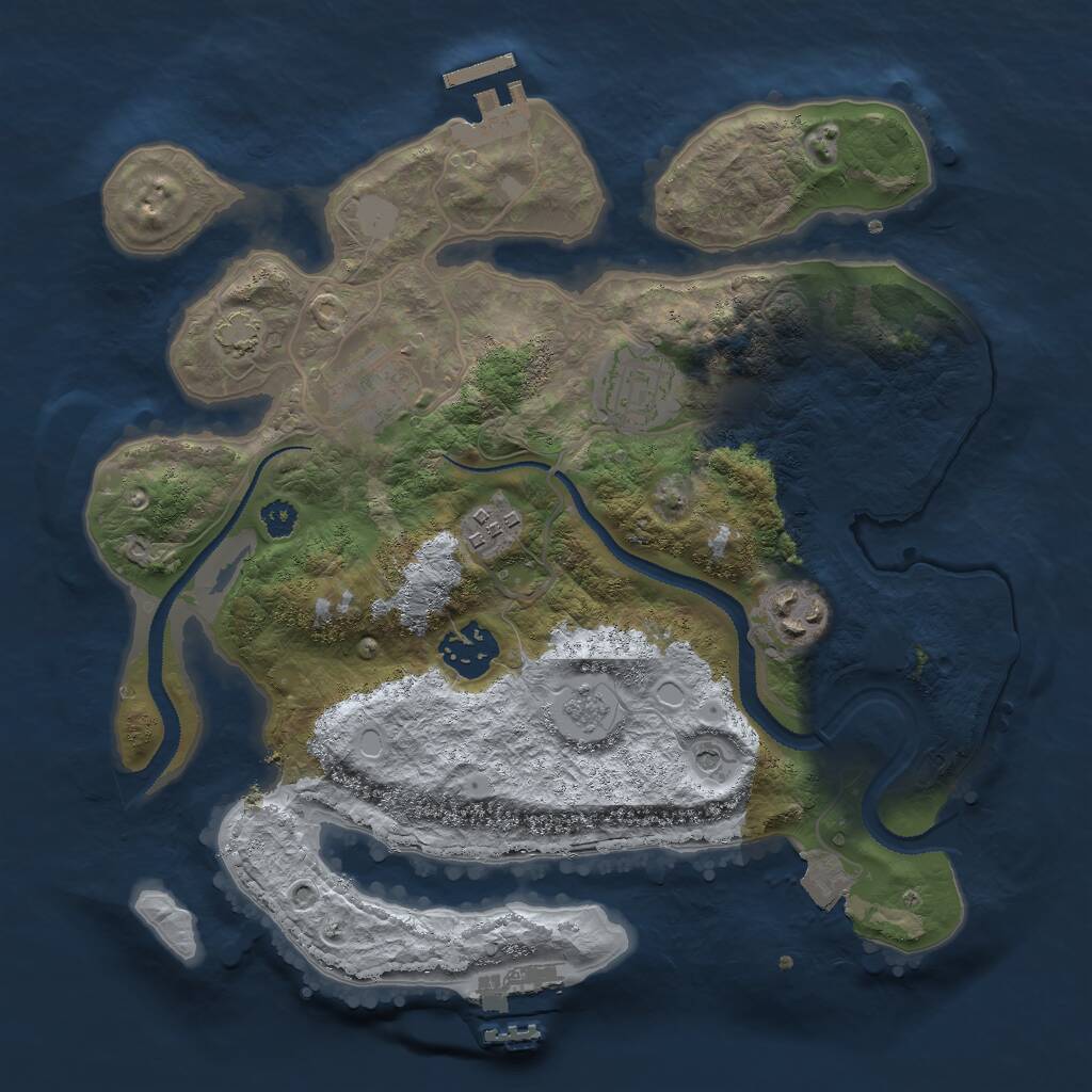 Rust Map: Procedural Map, Size: 3000, Seed: 2025103015, 11 Monuments