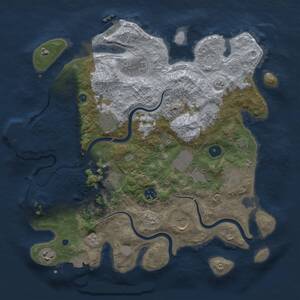 Thumbnail Rust Map: Procedural Map, Size: 3750, Seed: 1669211321, 16 Monuments