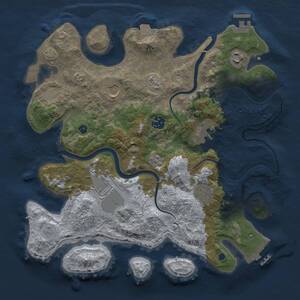 Thumbnail Rust Map: Procedural Map, Size: 3500, Seed: 1208024643, 13 Monuments