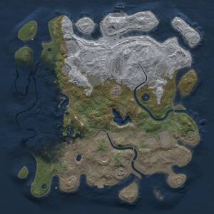 Thumbnail Rust Map: Procedural Map, Size: 4000, Seed: 21185, 14 Monuments
