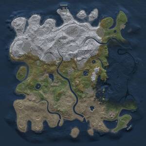 Thumbnail Rust Map: Procedural Map, Size: 4000, Seed: 54966237, 16 Monuments