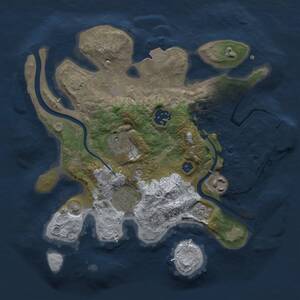 Thumbnail Rust Map: Procedural Map, Size: 2800, Seed: 386023093, 9 Monuments
