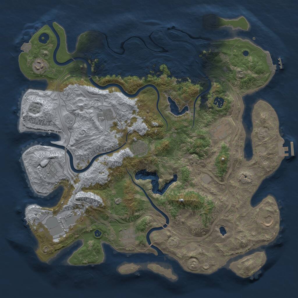 Rust Map: Procedural Map, Size: 4250, Seed: 1651287509, 16 Monuments