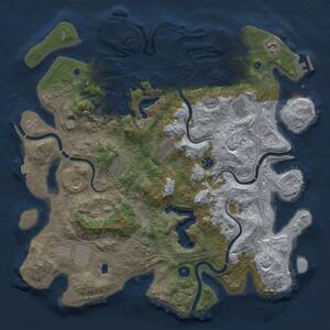 Thumbnail Rust Map: Procedural Map, Size: 4250, Seed: 2087781100, 16 Monuments
