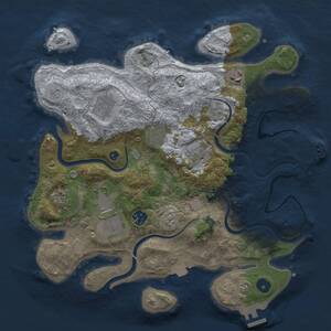 Thumbnail Rust Map: Procedural Map, Size: 3500, Seed: 1271327, 14 Monuments