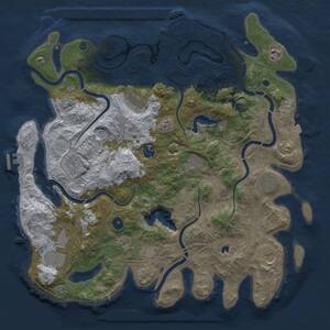 Thumbnail Rust Map: Procedural Map, Size: 4250, Seed: 438463638, 16 Monuments
