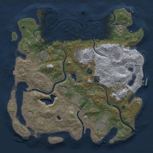 Thumbnail Rust Map: Procedural Map, Size: 4250, Seed: 607624980, 17 Monuments