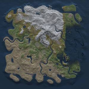 Thumbnail Rust Map: Procedural Map, Size: 5000, Seed: 911378835, 17 Monuments