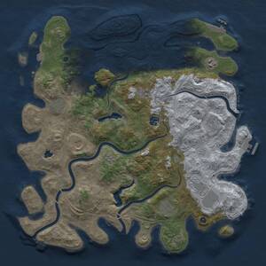 Thumbnail Rust Map: Procedural Map, Size: 4254, Seed: 1860968106, 16 Monuments