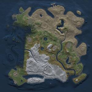 Thumbnail Rust Map: Procedural Map, Size: 4000, Seed: 113624033, 15 Monuments