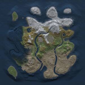 Thumbnail Rust Map: Procedural Map, Size: 2800, Seed: 1895566354, 9 Monuments