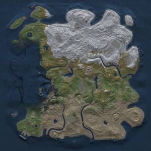 Thumbnail Rust Map: Procedural Map, Size: 4500, Seed: 743786307, 17 Monuments