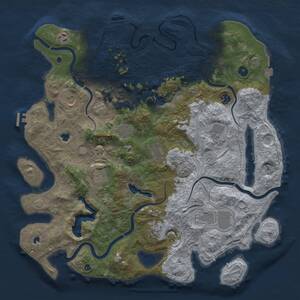 Thumbnail Rust Map: Procedural Map, Size: 4500, Seed: 2062646483, 16 Monuments