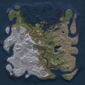 Thumbnail Rust Map: Procedural Map, Size: 4250, Seed: 1294839039, 16 Monuments