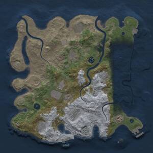 Thumbnail Rust Map: Procedural Map, Size: 3700, Seed: 830770, 16 Monuments