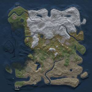 Thumbnail Rust Map: Procedural Map, Size: 4250, Seed: 514950906, 15 Monuments