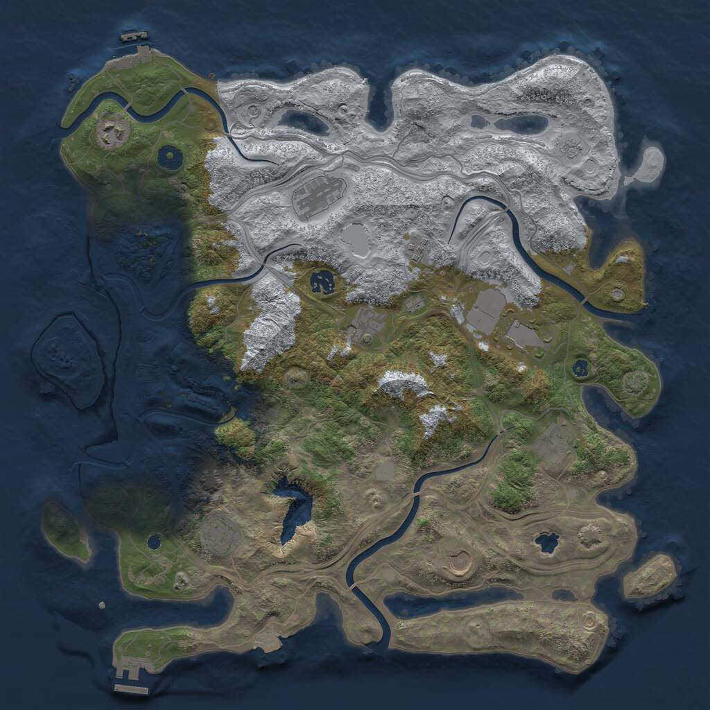 Rust Map: Procedural Map, Size: 4250, Seed: 514950906, 15 Monuments