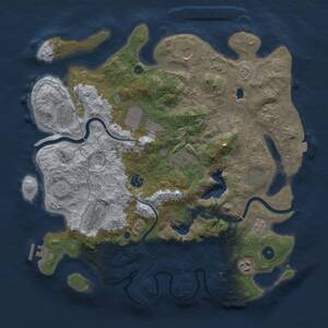 Thumbnail Rust Map: Procedural Map, Size: 4000, Seed: 30102025, 15 Monuments