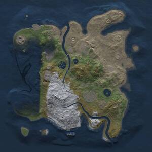 Thumbnail Rust Map: Procedural Map, Size: 3000, Seed: 953937727, 11 Monuments