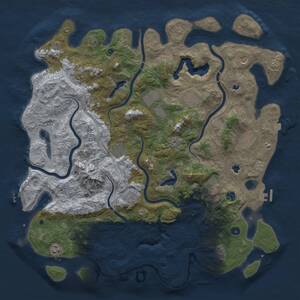 Thumbnail Rust Map: Procedural Map, Size: 5000, Seed: 148595834, 17 Monuments