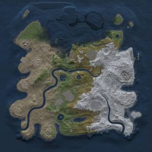 Thumbnail Rust Map: Procedural Map, Size: 3500, Seed: 284736, 13 Monuments