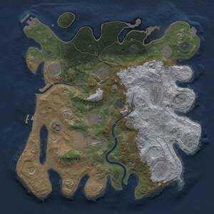 Thumbnail Rust Map: Procedural Map, Size: 3750, Seed: 553798, 17 Monuments