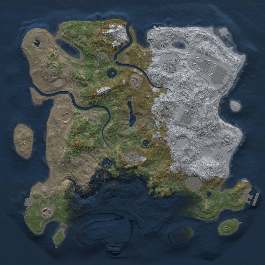 Rust Map: Procedural Map, Size: 4000, Seed: 110302025, 15 Monuments