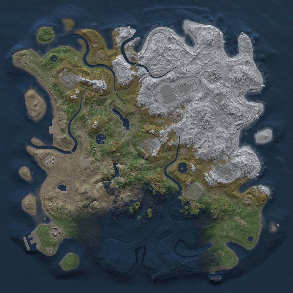 Rust Map: Procedural Map, Size: 4250, Seed: 49441699, 15 Monuments