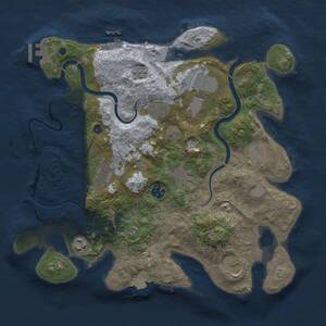 Thumbnail Rust Map: Procedural Map, Size: 3600, Seed: 374204988, 15 Monuments