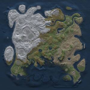 Thumbnail Rust Map: Procedural Map, Size: 4250, Seed: 850510656, 17 Monuments
