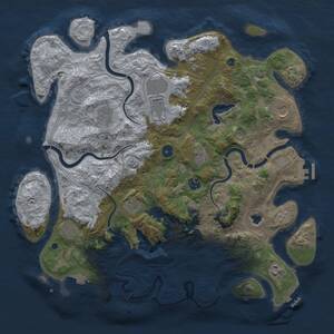 Thumbnail Rust Map: Procedural Map, Size: 4250, Seed: 850510656, 16 Monuments
