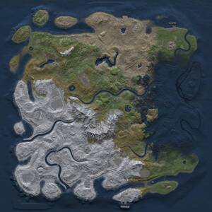 Thumbnail Rust Map: Procedural Map, Size: 5000, Seed: 290540506, 17 Monuments