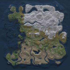 Thumbnail Rust Map: Procedural Map, Size: 4500, Seed: 1999216009, 16 Monuments