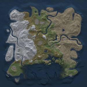 Thumbnail Rust Map: Procedural Map, Size: 4250, Seed: 98597141, 17 Monuments