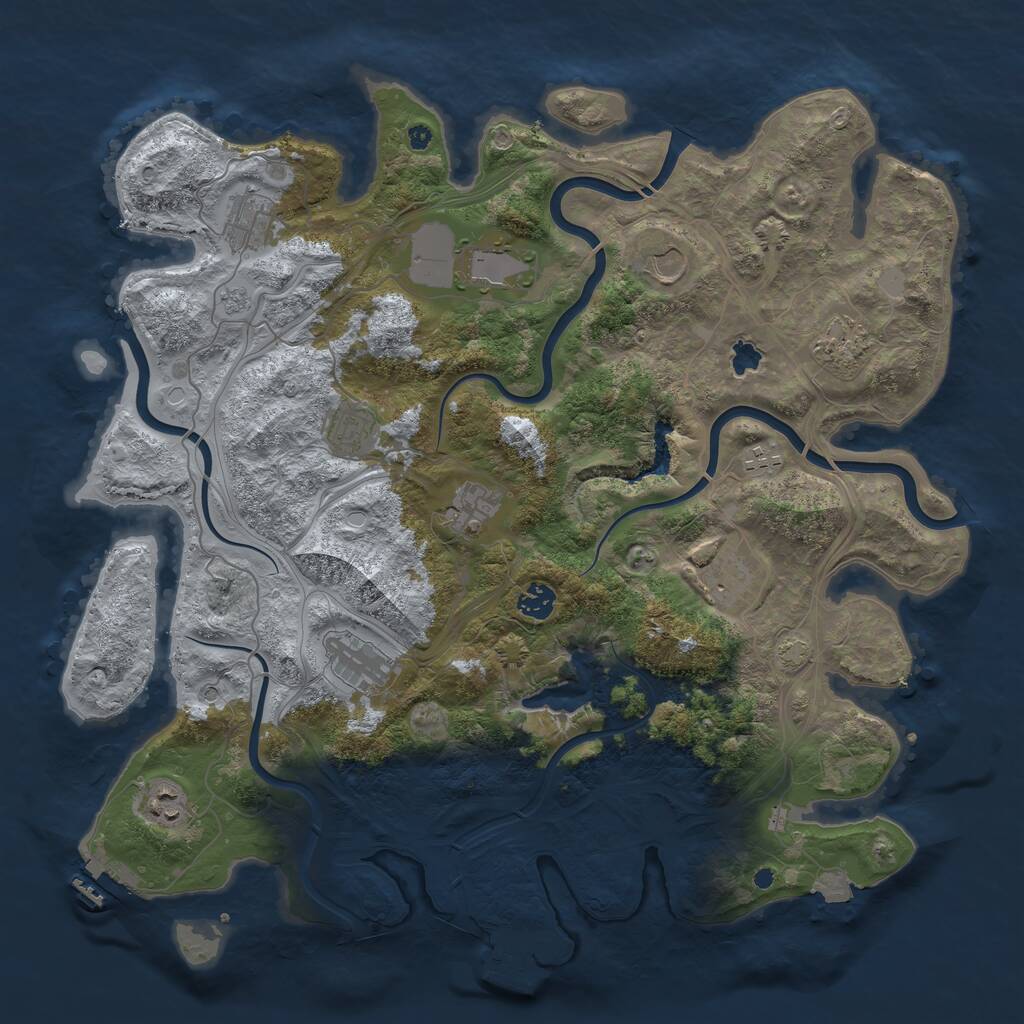Rust Map: Procedural Map, Size: 4250, Seed: 98597141, 17 Monuments